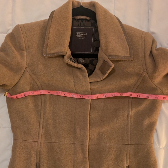 Coach Women's Wool Trench Coat Size Medium - Picture 8 of 8